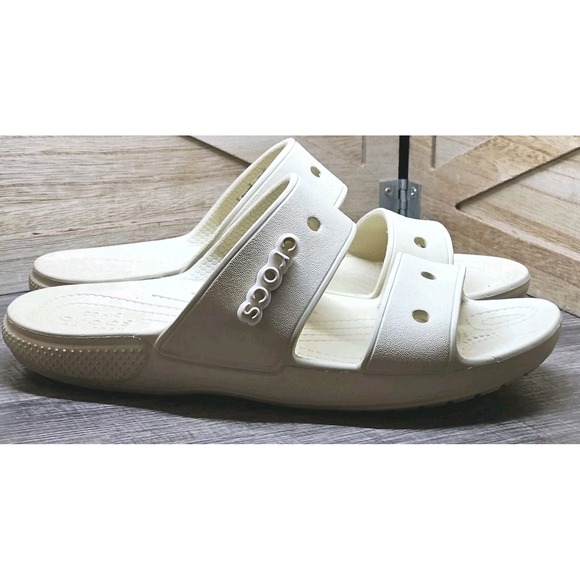 CROCS Shoes - CROCS Ivory Iconic Comfort Slides Sandals Unisex W7 M5 #486‎